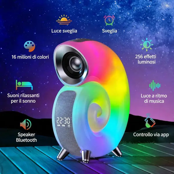 LUNA – Speaker Bluetooth con luce RGB e suoni rilassanti