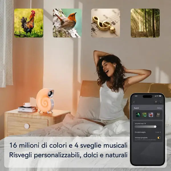 LUNA – Speaker Bluetooth con luce RGB e suoni rilassanti